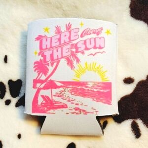 Here Comes The Sun Beach 12OZ Beverage Koozie Neoprene Drink Can Cooler